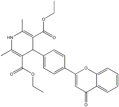 diethyl 1,4-dihydro-2,6-dimethyl-4-(4'-(4H-4-oxo-1-benzopyran-2-yl)phenyl)-3,5-pyridinedicarboxylate|