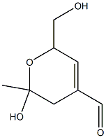 5,5-dihydro-4-formyl-6-hydroxy-2-hydroxymethyl-6-methyl-2H-pyran 结构式