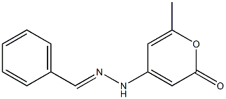 4-benzylidenehydrazino-6-methyl-2-pyrone Structure