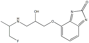 4-(3-((1-fluoroprop-2-yl)amino)-2-hydroxypropoxy)-2H-benzimidazol-2-one,,结构式