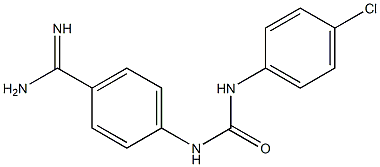 1-(4-amidinophenyl)-3-(4-chlorophenyl)urea,,结构式