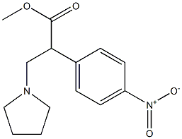 methyl alpha-(4-nitrophenyl)-beta-(1-pyrrolidinyl)propionate Struktur