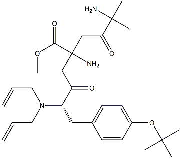 methyl N,N-diallyl-O-tert-butyltyrosyl-2-aminoisobutyryl-2-aminoisobutyrate Structure