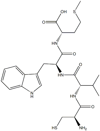 cysteinyl-valyl-tryptophyl-methionine Structure
