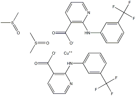 bis(dimethylsulfoxide)bis(2-(3-(trifluoromethyl)phenyl)aminonicotinic acid)copper(II)