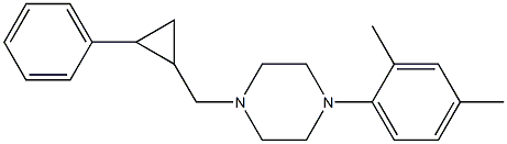 1-((2-phenylcyclopropyl)-methyl)-4-(2,4-dimethylphenyl)piperazine 结构式