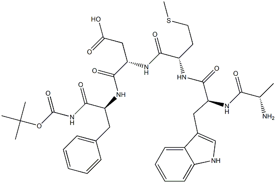 tert-butyloxycarbonyl-alanyl-tryptophyl-methionyl-aspartyl-phenylalaninamide Struktur