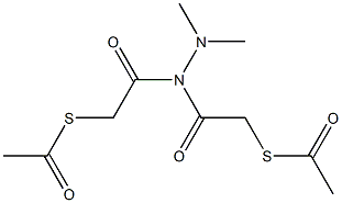 N,N-dimethyl-N,N-bis((acetylthio)acetyl)hyrazine 结构式