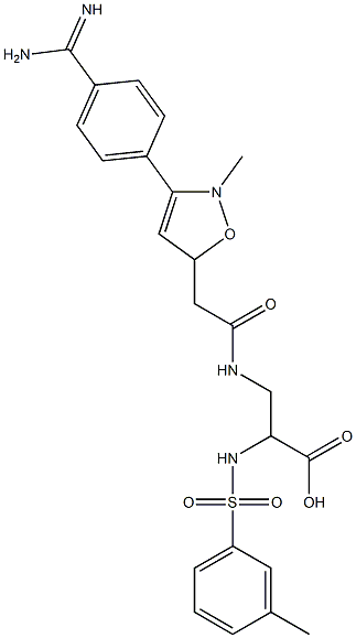  3-(4-(aminoiminomethyl)phenyl)-5-((((2-carboxy-2-((3-methylphenyl)sulfonamido)ethyl)amino)carbonyl)methyl)-2-methylisoxazole