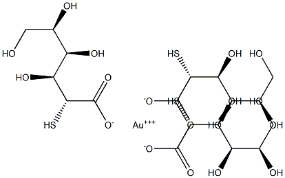 gold thiogluconate,,结构式