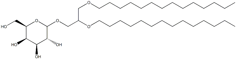 1,2-di-O-tetradecyl-3-O-(galactosyl)glycerol,,结构式