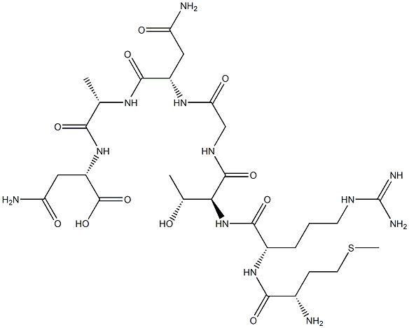 methionyl-arginyl-threonyl-glycyl-asparaginyl-alanyl-asparagine,,结构式