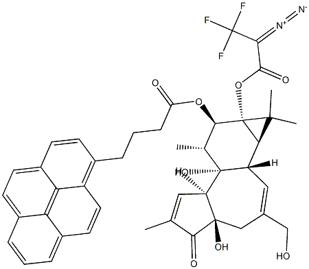 phorbol 12-pyrenebutyrate 13-(3,3,3-trifloro-2-diazopropioate) 化学構造式
