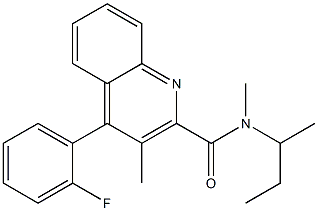 N-methyl-3-methyl-4-(2-fluorophenyl)-N-(1-methylpropyl)quinoline-2-carboxamide