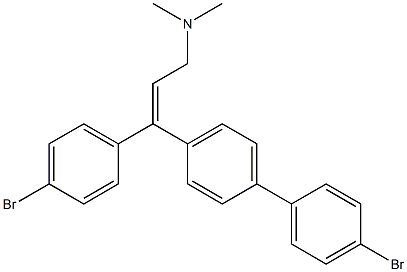 3-(4'-bromo-(1,1'-biphenyl)-4-yl)-3--(4-bromophenyl)-N,N-dimethyl-2-propen-1-amine,,结构式