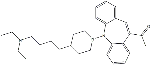 5-(4-(4-(diethylamino)butyl)-1-piperidinyl)acetyl-5H-dibenz(b,f)azepine Structure