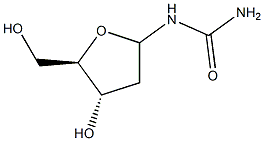 N-(2-deoxy-erythro-pentofuranosyl)urea 化学構造式