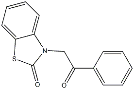 1-phenyl-2-(2-benzothiazolinon-3-yl)ethanone,,结构式