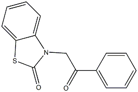 1-phenyl-2-(2-benzothiazolinon-3-yl)ethanone Structure