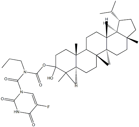 1-(carboxypropylcarbamoyl)-5-fluorouracil lipolyl ester 化学構造式