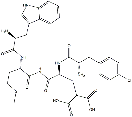 tryptophyl-methionyl-4-chlorophenylalanyl-gamma-carboxyglutamamide Structure