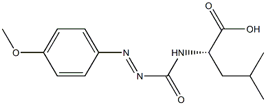 N-(4-methoxyphenylazoformyl)leucine Struktur