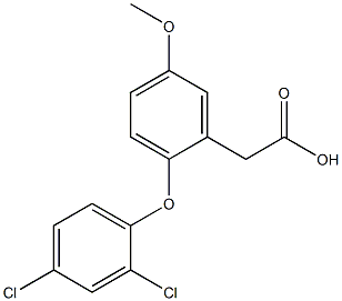 2-(2,4-dichlorophenoxy)-5-methoxyphenylacetic acid 化学構造式