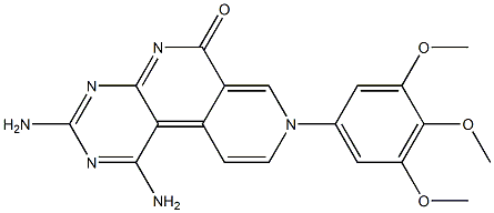 1,3-diamino-8-(3',4',5'-trimethoxyphenyl)pyrimido(4,5-c)(2,7)naphthyridin-6-one