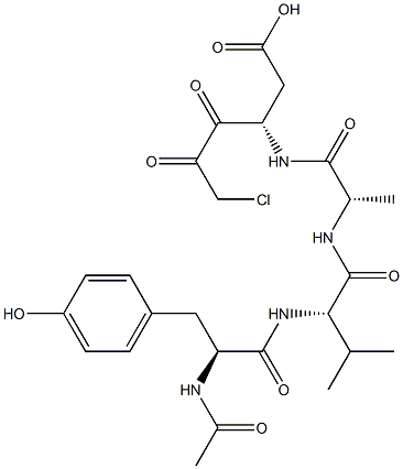 N-acetyl-tyrosyl-valyl-alanyl-aspartyl chloromethyl ketone Struktur