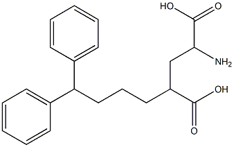 2-amino-4-(4,4-diphenylbut-1-yl)-pentane-1,5-dioic acid 结构式
