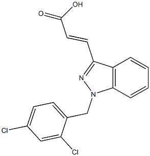 1-(2,4-dichlorobenzyl)indazole-3-acrylic acid Struktur