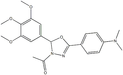  4-(4-acetyl-4,5-dihydro-5-(3,4,5-trimethoxyphenyl)-1,3,4-oxadiazol-2-yl)-N,N-dimethylbenzeneamine