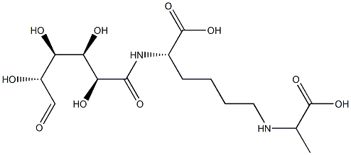 N(epsilon)-(1-carboxyethyl)-N-(galacturonoyl)-lysine,,结构式