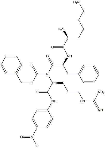 benzyloxycarbonyl-lysyl-phenylalanyl-arginine-4-nitroanilide 结构式