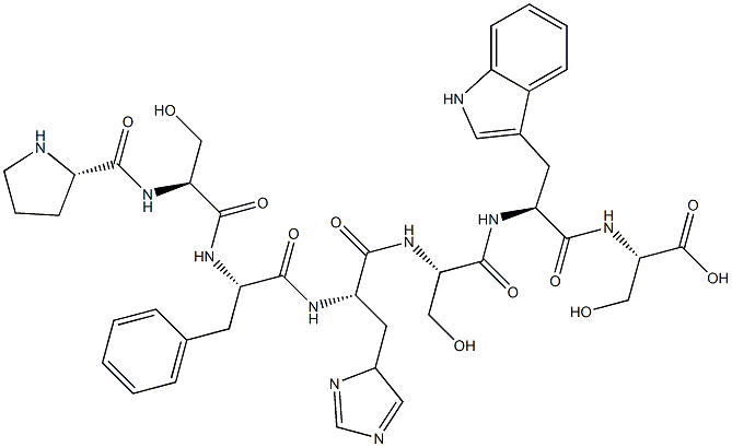 prolyl-seryl-phenylalanyl-histidyl-seryl-tryptophyl-serine Structure