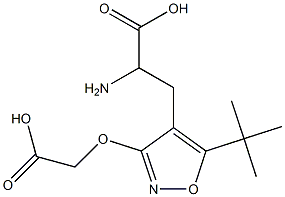 2-amino-3-(3-(carboxymethoxy)-5-tert-butyl-4-isoxazolyl)propionic acid Struktur