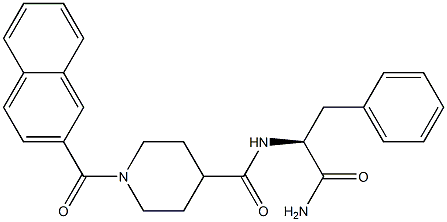 1-(2-naphthylcarbonyl)piperidin-4-ylcarbonyl-phenylalaninamide Structure