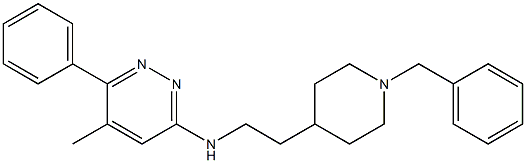 3-(2-(1-benzylpiperidin-4-yl)--ethylamino)-5-methyl-6-phenylpyridazine,,结构式