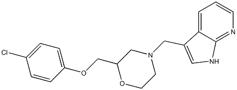 3-((2-((4-chlorophenoxy)methyl)morpholin-4-yl)methyl)pyrrolo(2,3-b)pyridine|