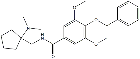 4-benzyloxy-3,5-dimethoxy-N-((1-dimethylaminocyclopentyl)methyl)benzamide,,结构式