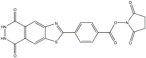 4-(6,7-dihydro-5,8-dioxothiazolo(4,5-g)phthalazin-2-yl)benzoic acid N-hydroxysuccinimide ester Structure