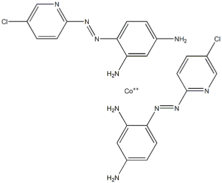 bis(4-((5-chloro-2-pyridyl)azo)-1,3-diaminobenzene)cobalt(II) Structure