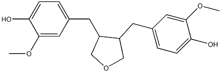 3,4-divanillyltetrahydrofuran Structure