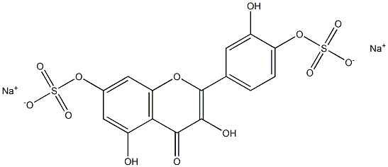 disodium quercetin-7,4'-disulfate 化学構造式