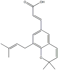  2,2-dimethyl-8-(3-methyl-2-butenyl)-benzopyran-6-propenoic acid