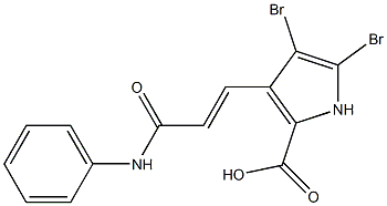 4,5-dibromo-3-(2-(N-phenylcarbamoyl)vinyl)pyrrole-2-carboxylic acid Struktur