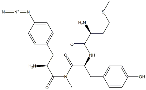 methylmethionyl-tyrosyl-4-azido-phenylalanine amide 化学構造式