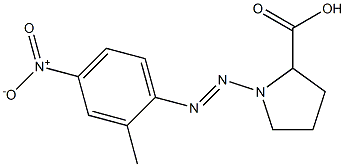 1-(2-(2-methyl-4-nitrophenyl)diaz-1-enyl)pyrrolidine-2-carboxylic acid 结构式