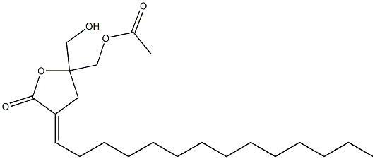  5-((acetyloxy)methyl)-5-(hydroxymethyl)-3-tetradecanylidenetetrahydro-2-furanone