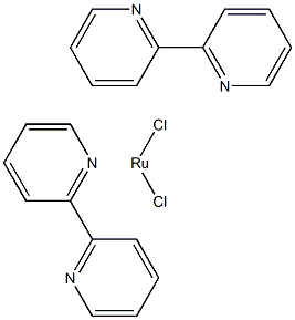 dichlorobis(2,2'-bipyridine)ruthenium Structure